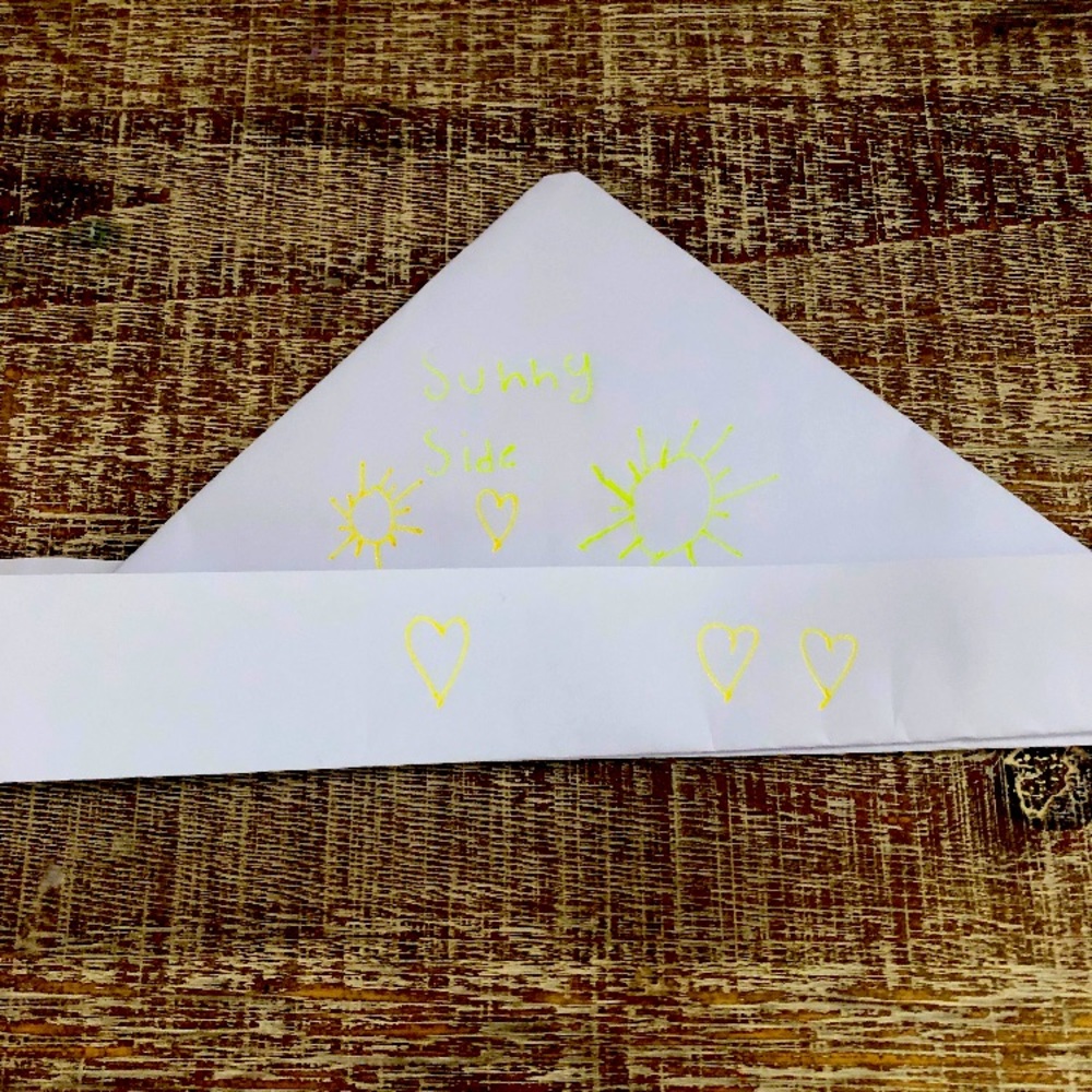 A hat made out of paper super cute